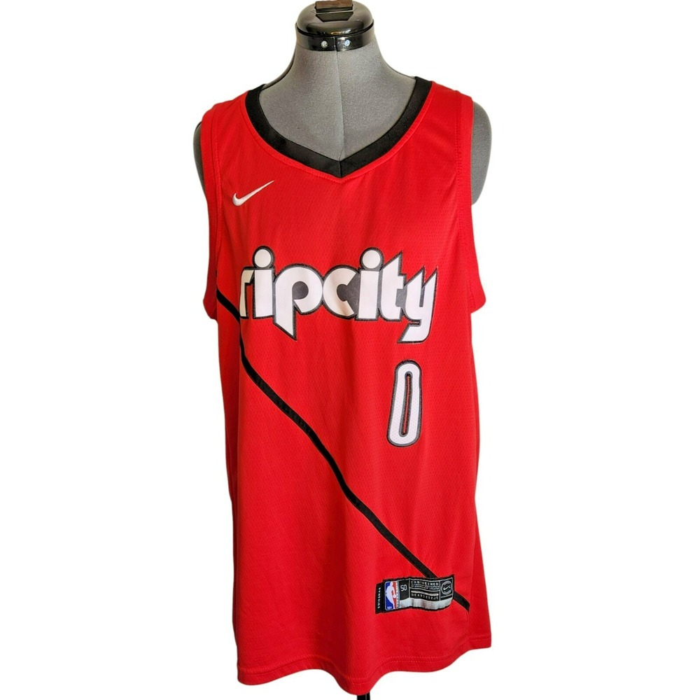 Nike Swingman Portland Trail Blazers Lilard Jersey Size 50‎